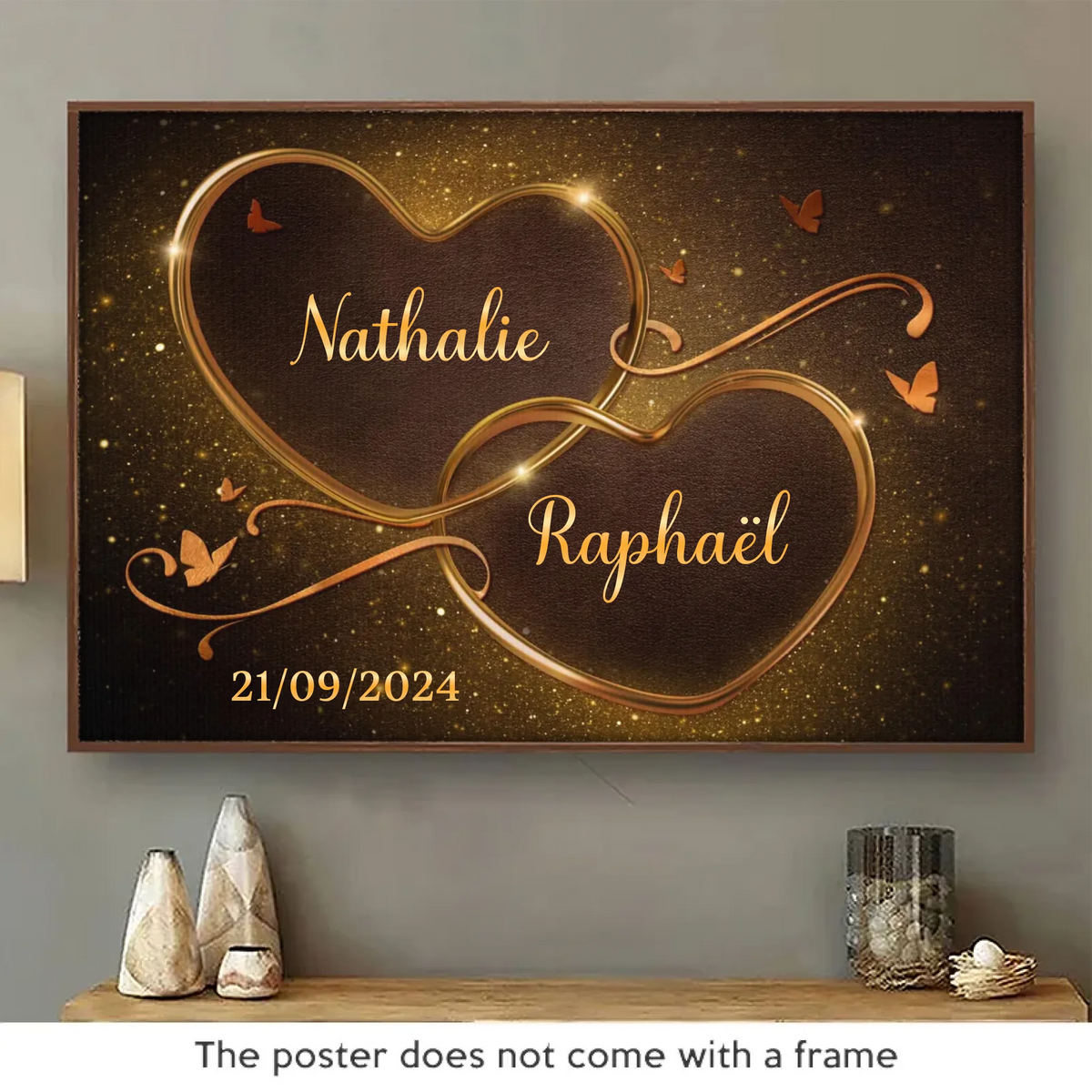 Personalisiertes Horizontales Poster – Personalisierte Hochzeitsgeschenke zum Jahrestag für Ehemann und Ehefrau, Ihn und Sie – Für immer dein