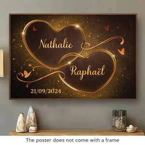 Personalisiertes Horizontales Poster – Personalisierte Hochzeitsgeschenke zum Jahrestag für Ehemann und Ehefrau, Ihn und Sie – Für immer dein