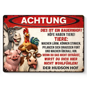 Personalisiertes Metallschild für die Heimdekoration – Geschenkidee für dich selbst, beste Freunde, Geschwister, Familienmitglieder und Landwirte – Die Bearbeitung des Landes bedeutet die Bearbeitung des Lebens