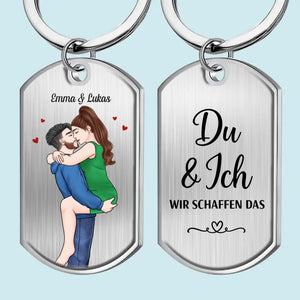 Personalisierte Schlüsselanhänger – Geschenk für Paare, Ehemann und Ehefrau – Du & Ich Wir Schaffen Das