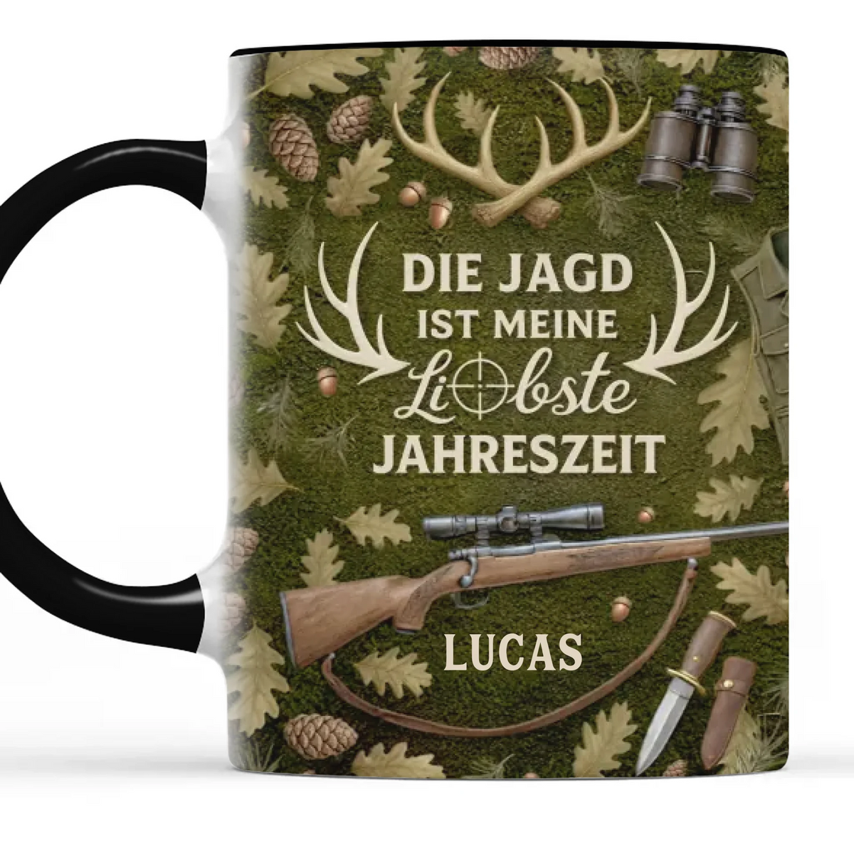 Personalisierte Tasse Mit Akzent – Geschenk für Enkelin Jäger – Die Jagd Ist Meine Liebste Jahreszeit
