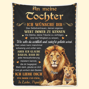 Personalisierte Decke - Geschenke für Kinder –   Ich wünsche dir das Selbstvertrauen