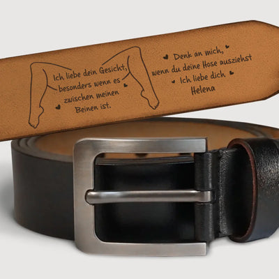 Personalisierter Gravierter Ledergürtel – Geschenk für Paar – Ich liebe Dich