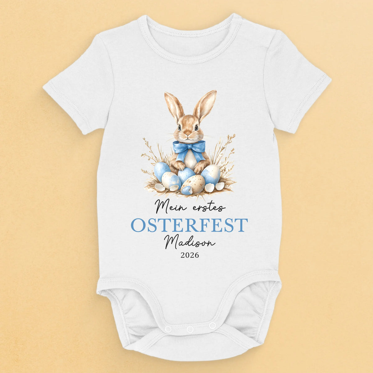 Personalisierte Babybody – Geschenk für Neugeborene – Kleine Hase, große Freude