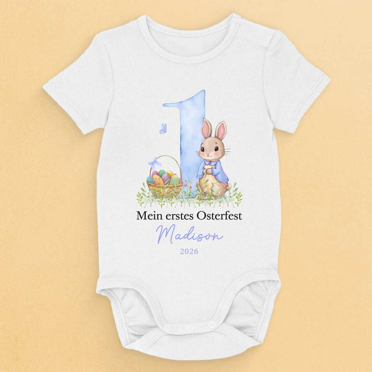 Personalisierte Babybody – Geschenk für Neugeborene – Frohes erstes Osterfest