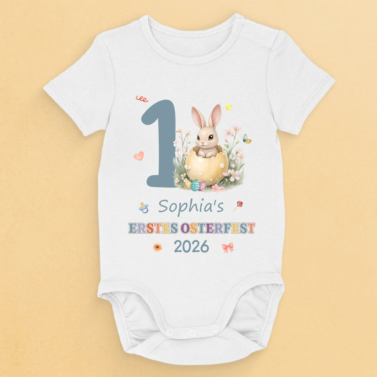 Personalisierte Babybody – Geschenk für Neugeborene – Mein erstes Fest voller Glück