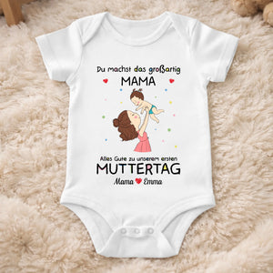 Personalisierte Babybody – Geschenk zum ersten Muttertag – Alles Gute zum ersten Muttertag