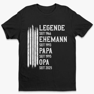 Personalisiertes Unisex-T-Shirt – Vatertagsgeschenk für Opa, Papa, Ehemann – Der größte Held der Familie