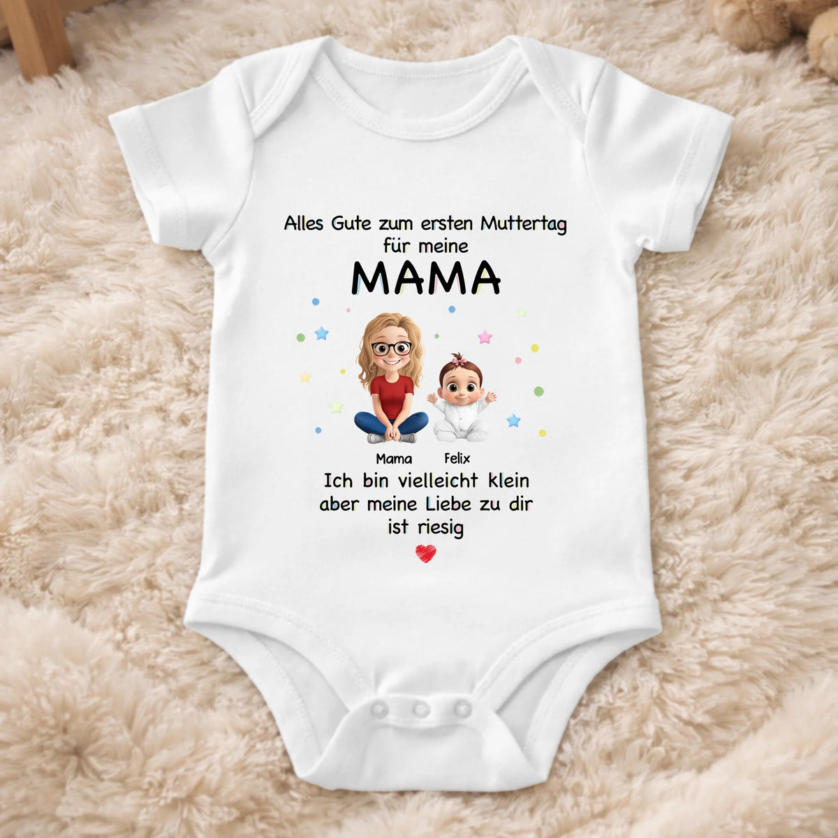 Personalisierte Babybody – Geschenk zum ersten Muttertag – Für die beste Mama der Welt