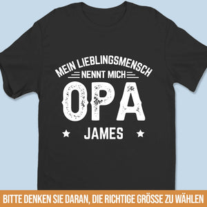 Personalisiertes Unisex-T-Shirt – Geschenk für Opa, Papa – Ein T-Shirt voller Liebe