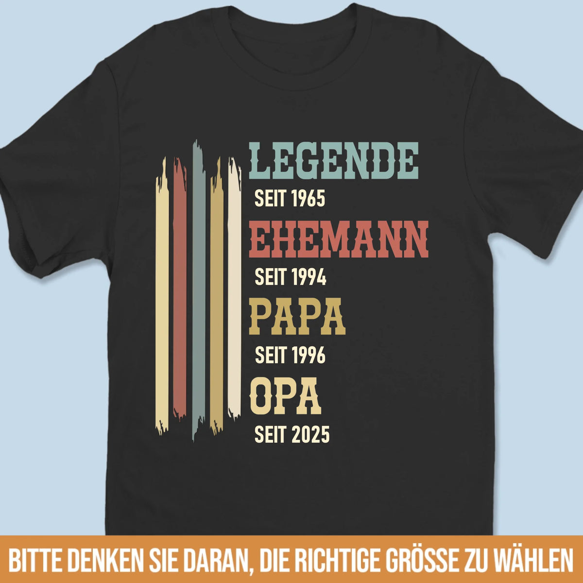 Personalisiertes Unisex-T-Shirt – Geschenk für Opa, Papa – In jedem Titel steckt eine Geschichte