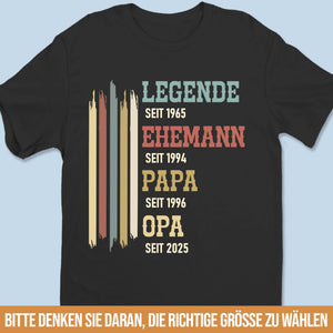 Personalisiertes Unisex-T-Shirt – Geschenk für Opa, Papa – In jedem Titel steckt eine Geschichte