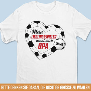 Personalisiertes Unisex-T-Shirt – Geschenk für Opa, Oma – Mein Lieblingsspieler