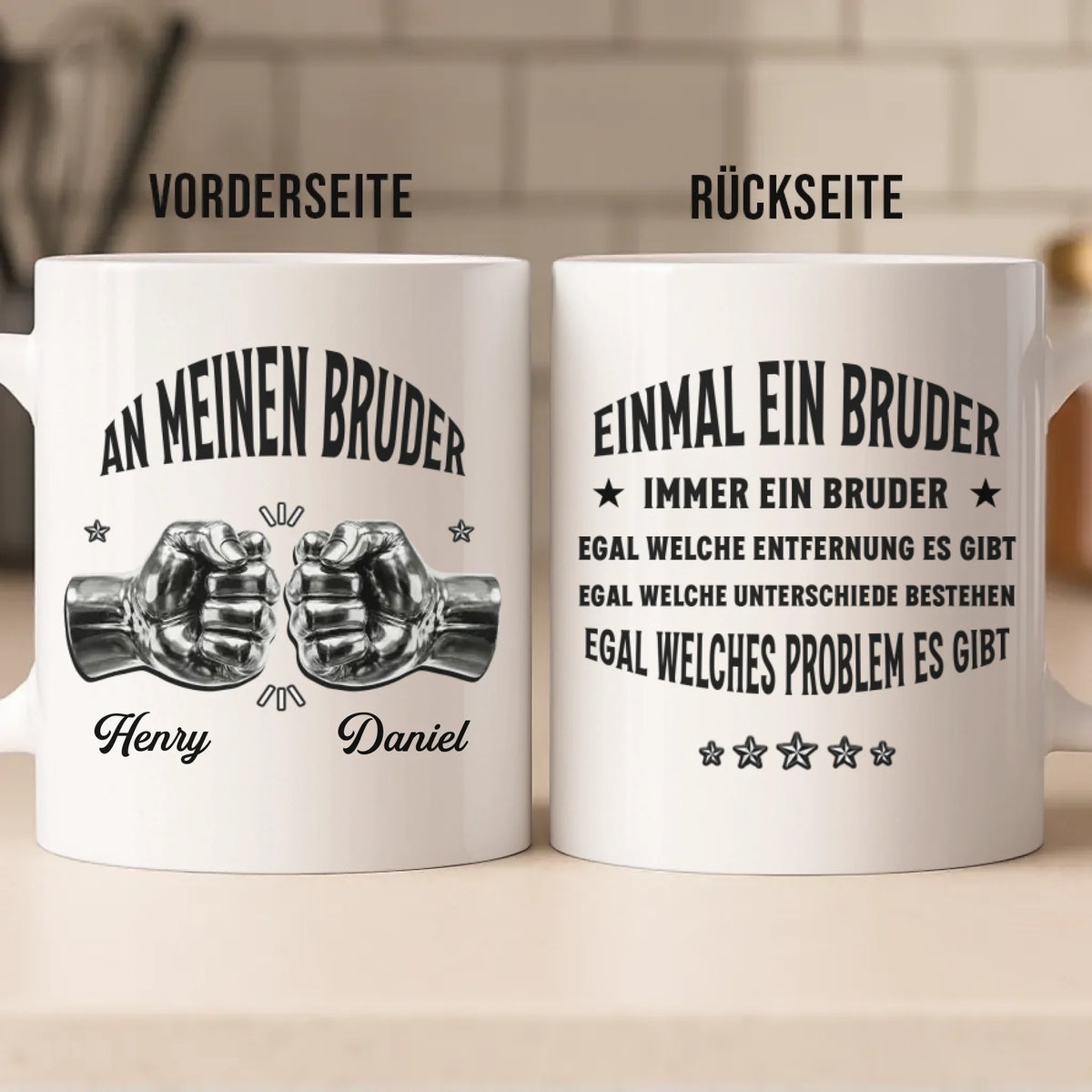 Personalisierte Tasse – Geschenk für Bruder – An meinen Bruder