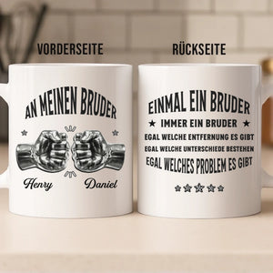 Personalisierte Tasse – Geschenk für Bruder – An meinen Bruder