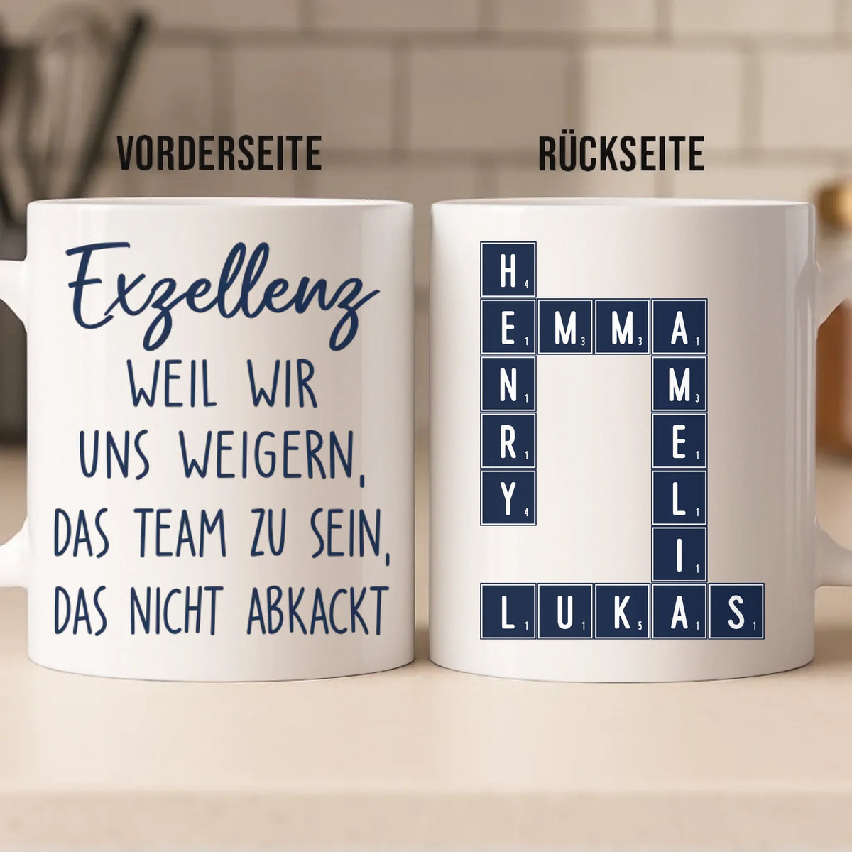 Benutzerdefinierte Tasse – Personalisierte Geburtstagsgeschenke für Kollegen, beste Arbeitsfreunde – Exzellenz Weil Wir Uns Weigern