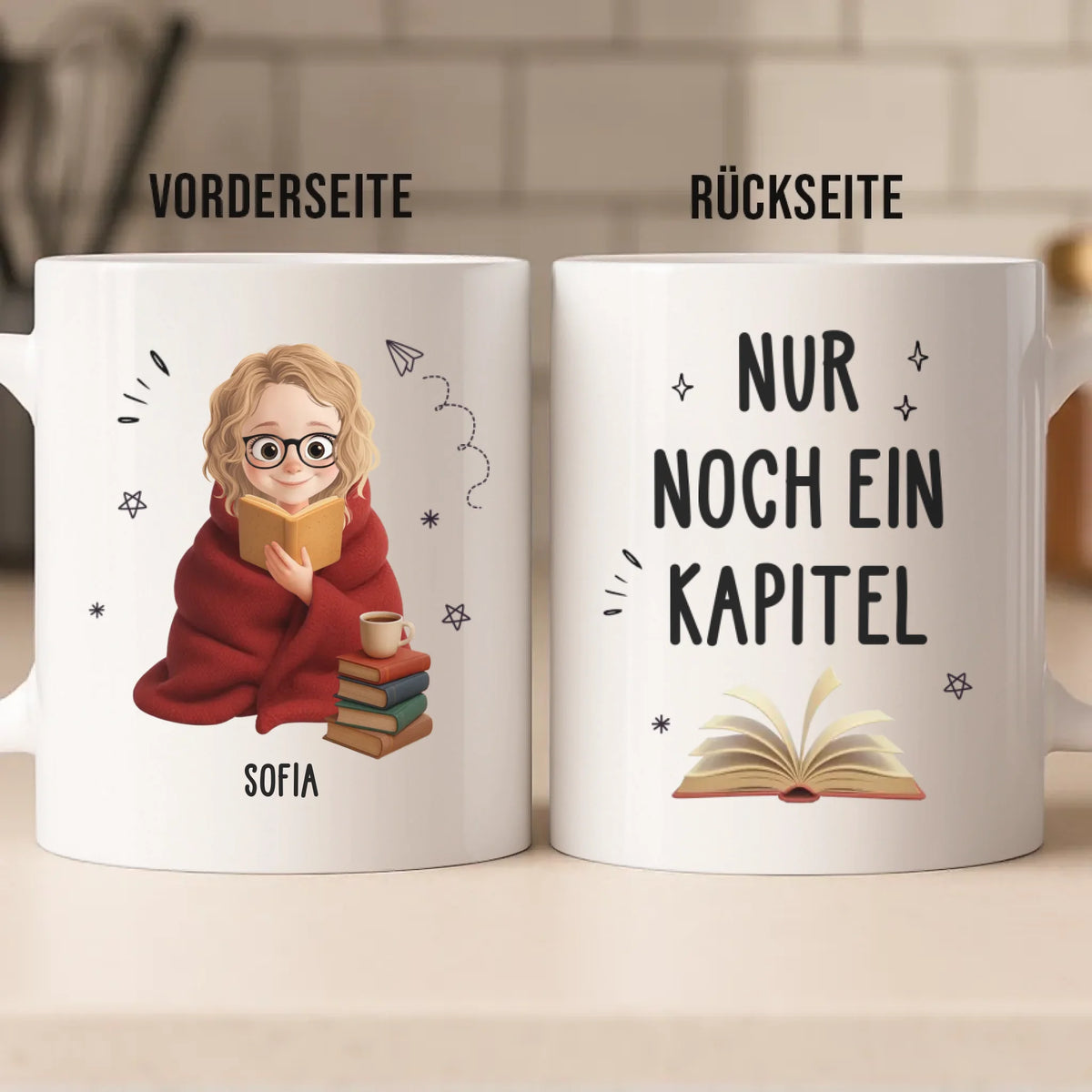 Personalisierte Tasse – Personalisierte Bücher Geschenke Für Buchliebhaber, Bücherwürmer, Leser – Nur Ein Mädchen, Das In Geschichten Versinkt