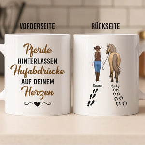 Benutzerdefinierte Tasse – personalisierte Geburtstagsgeschenke für Männer und Frauen, Pferdeliebhaber – Das Leben ist schön, aber Pferde machen es noch schöner