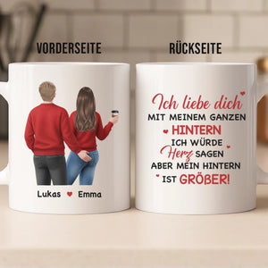 Benutzerdefinierte Tasse – Personalisierte Hochzeitsgeschenke zum Jahrestag für Ehemann und Ehefrau, Ihn und Sie – Ich Liebe Dich So Sehr