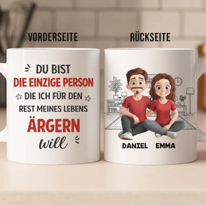 Personalisierte Tasse – Geschenk für Paare, Ehemann und Ehefrau – Den Rest meines Lebens