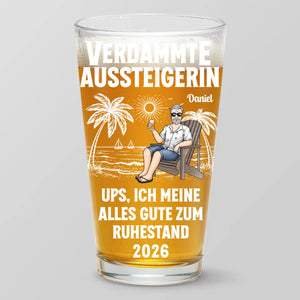Personalisiertes Bierglas – Geschenke für Rentner – Schönen Ruhestand
