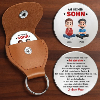 Personalisierter Taschenknuddler – Vatertagsgeschenk, Muttertagsgeschenk für Tochter, Sohn – Vergiss nie meine Liebe zu dir