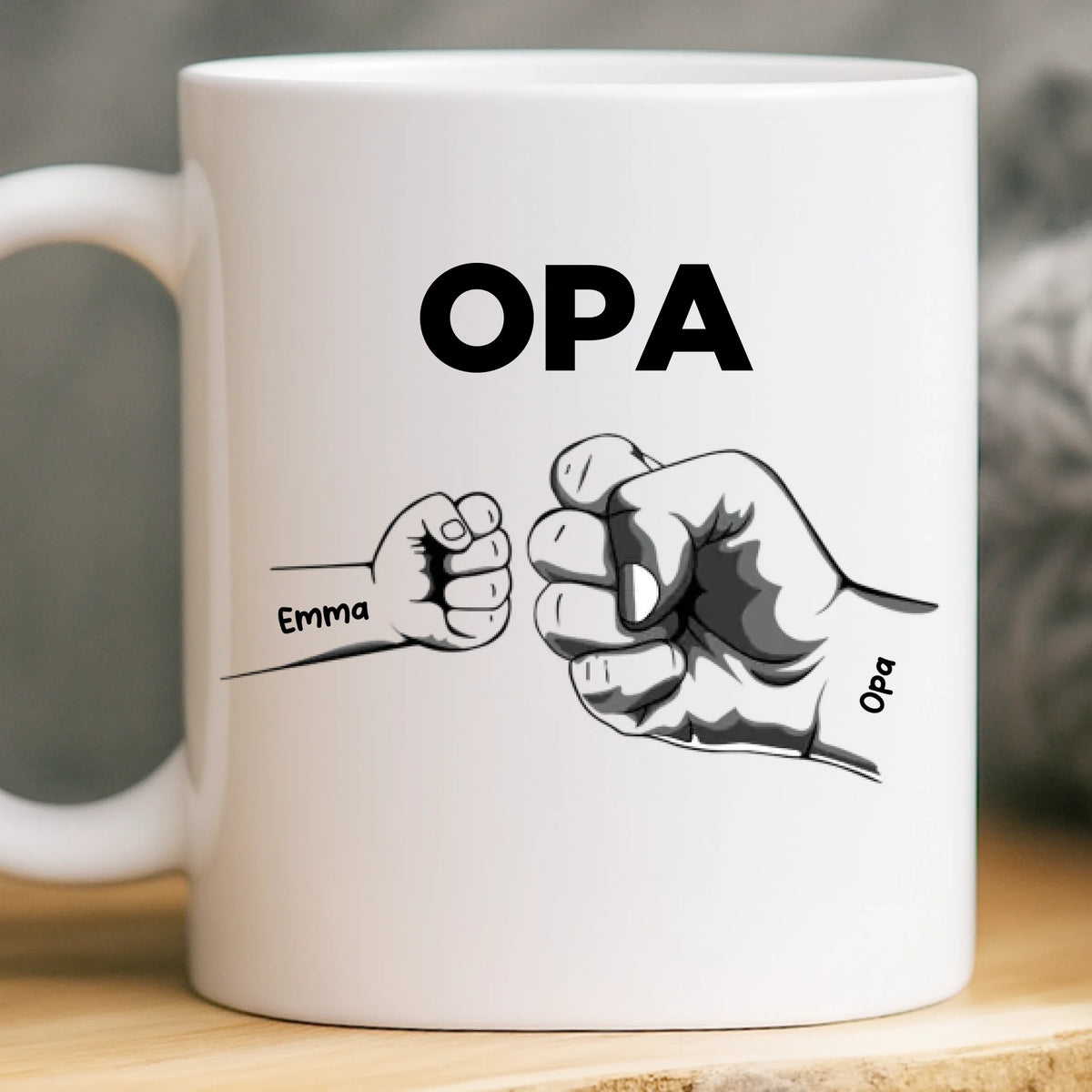Personalisierte Tasse – Vatertagsgeschenk für Opa, Papa – Opas Mini-Gang