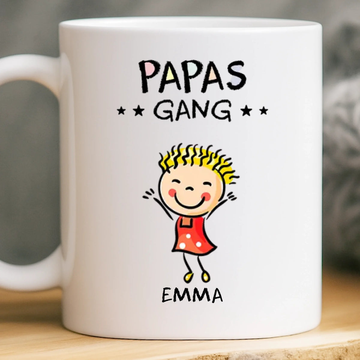 Personalisierte Tasse – Vatertagsgeschenk für Papa, Opa – Papas kleine Gang