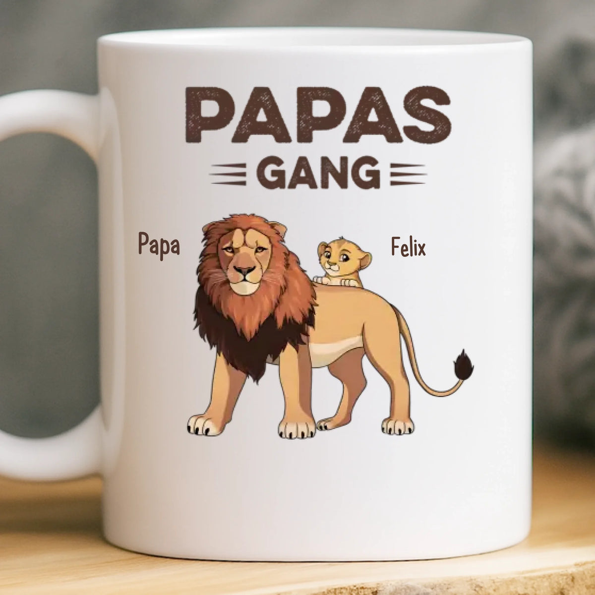 Personalisierte Tasse – Vatertagsgeschenk für Papa, Opa – Papas kleine Lieblinge