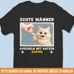 Personalisiertes Unisex-T-Shirt – Geschenk für Katzenliebhaber, Katzenbesitzer – Mit Katzen ist alles besser