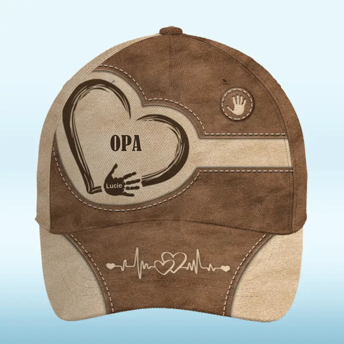 Personalisierte klassische Kappe mit Allover-print – Vatertagsgeschenk für Opa, Papa – Einfach der beste Papa